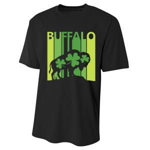 Lucky Buffalo Animal St Patrick's Day Irish Gift Performance Sprint T-Shirt