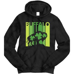 Lucky Buffalo Animal St Patrick's Day Irish Gift Tie Dye Hoodie