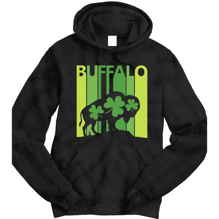 Lucky Buffalo Animal St Patrick's Day Irish Gift Tie Dye Hoodie