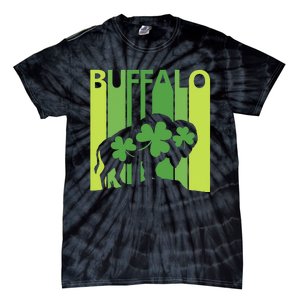 Lucky Buffalo Animal St Patrick's Day Irish Gift Tie-Dye T-Shirt