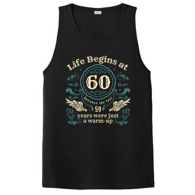 Life Begins At 60 Vintage 60 Years Old 60th Birthday PosiCharge Competitor Tank