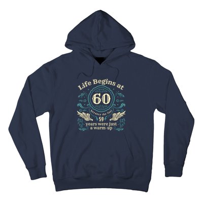 Life Begins At 60 Vintage 60 Years Old 60th Birthday Hoodie