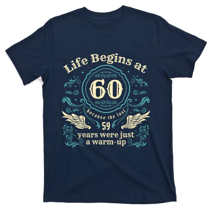 Life Begins At 60 Vintage 60 Years Old 60th Birthday T-Shirt