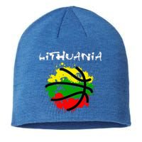 Lithuania Basketball Abstract Lithuania Strong Sustainable Beanie