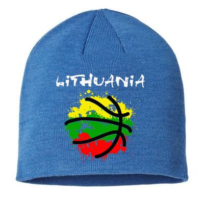 Lithuania Basketball Abstract Lithuania Strong Sustainable Beanie