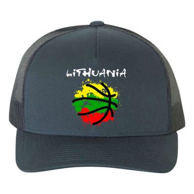 Lithuania Basketball Abstract Lithuania Strong Yupoong Adult 5-Panel Trucker Hat