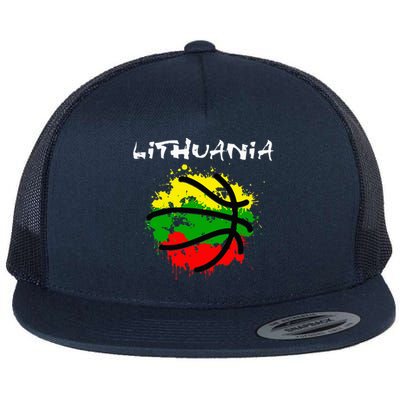 Lithuania Basketball Abstract Lithuania Strong Flat Bill Trucker Hat