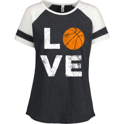 Love Basketball American Team Fan Gift Enza Ladies Jersey Colorblock Tee