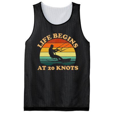 Life Begins At 20 Knots Kiteboarding Mesh Reversible Basketball Jersey Tank