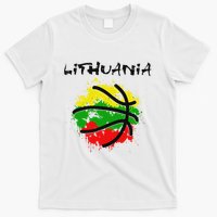 Lithuania Basketball Abstract Lithuania Strong Basketball T-Shirt