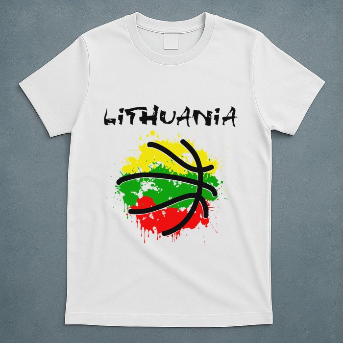 Lithuania Basketball Abstract Lithuania Strong Basketball T-Shirt