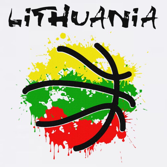 Lithuania Basketball Abstract Lithuania Strong Basketball T-Shirt