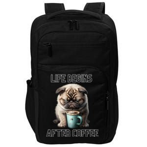 Life Begins After Coffee, Coffee Lover Impact Tech Backpack