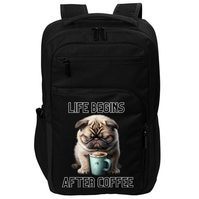 Life Begins After Coffee, Coffee Lover Impact Tech Backpack