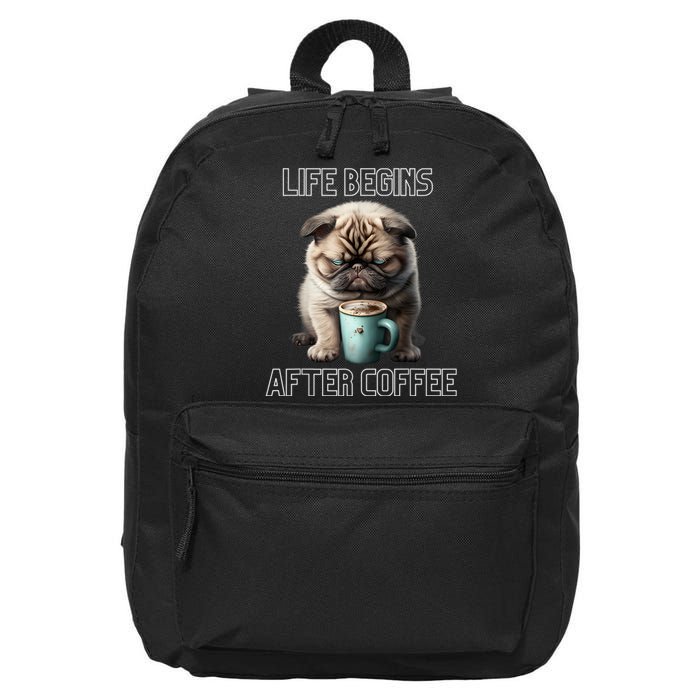 Life Begins After Coffee, Coffee Lover 16 in Basic Backpack