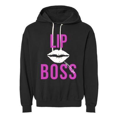 Lip Boss Aesthetic Nurse Injector Botox Filler Pullover Hoodie Garment-Dyed Fleece Hoodie