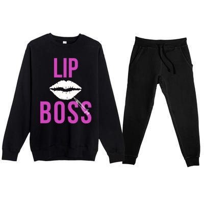 Lip Boss Aesthetic Nurse Injector Botox Filler Pullover Hoodie Premium Crewneck Sweatsuit Set