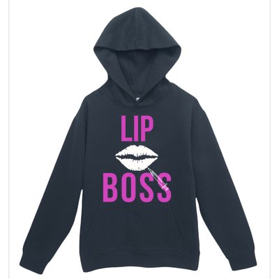 Lip Boss Aesthetic Nurse Injector Botox Filler Pullover Hoodie Urban Pullover Hoodie