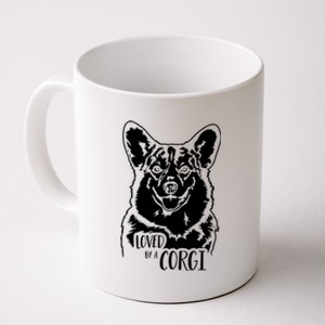 Loved By A Corgi Saying Dog Design Welsh Corgi Dog Mom Gift Coffee Mug