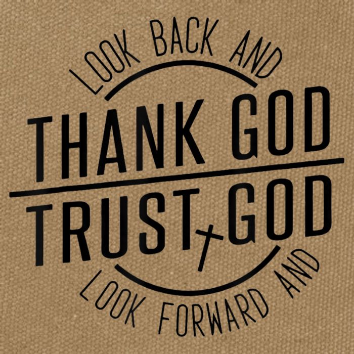 Look Back And Thank God Look Forward And Trust God Cotton Canvas Backpack
