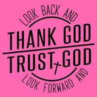 Look Back And Thank God Look Forward And Trust God Stripe Pom Pom Beanie