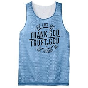 Look Back And Thank God Look Forward And Trust God Mesh Reversible Basketball Jersey Tank