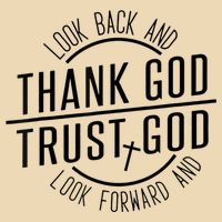 Look Back And Thank God Look Forward And Trust God Drawstring Bag