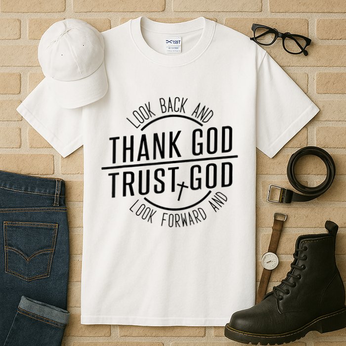 Look Back And Thank God Look Forward And Trust God Tall T-Shirt