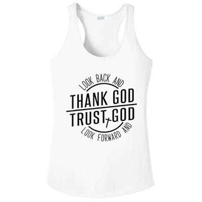 Look Back And Thank God Look Forward And Trust God Ladies PosiCharge Competitor Racerback Tank