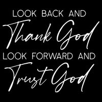Look Back And Thank God Jesus Christian Faith Inspirational 16 in Basic Backpack
