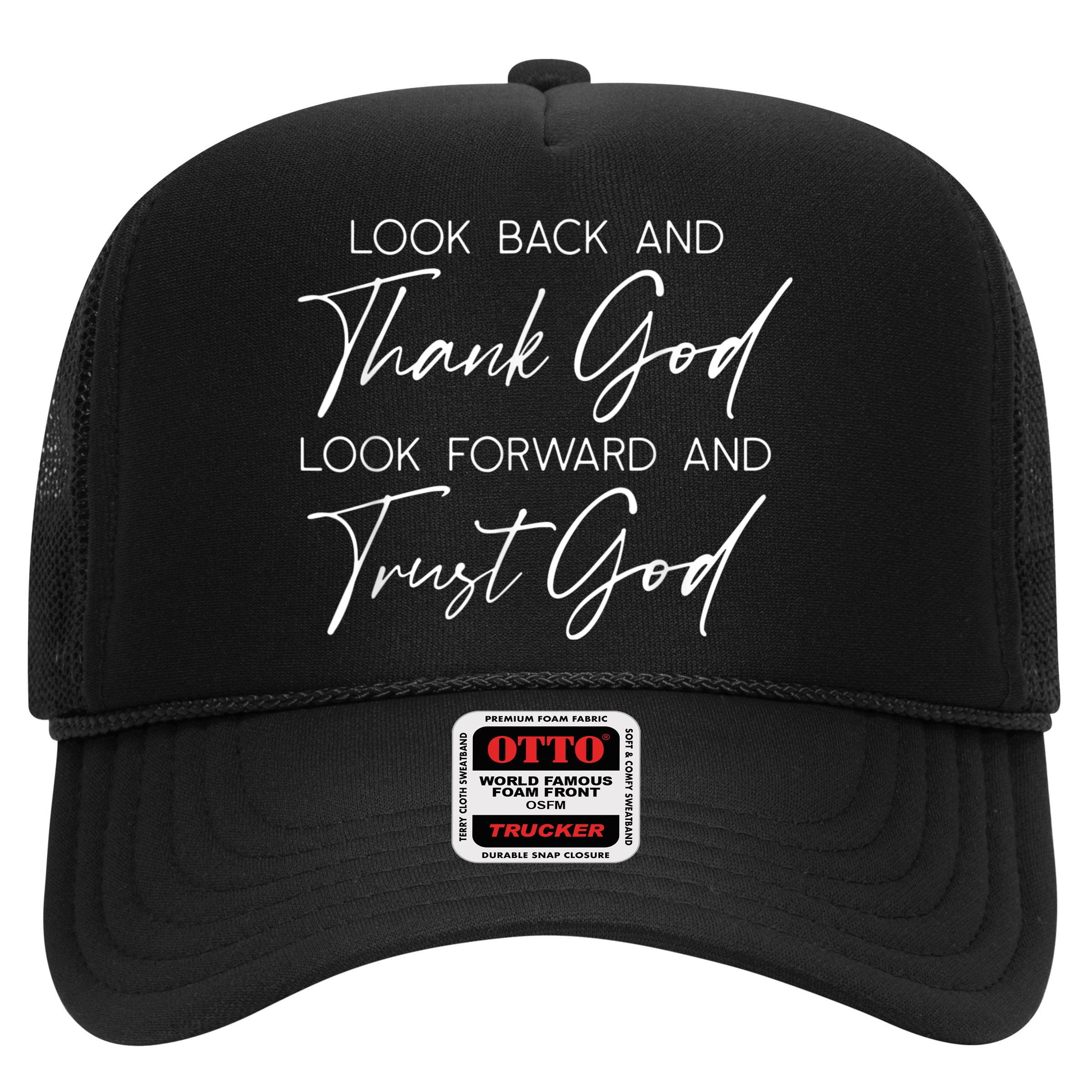 Look Back And Thank God Jesus Christian Faith Inspirational Hat