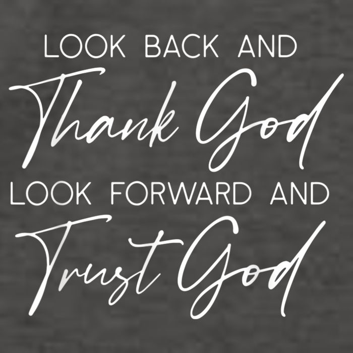 Look Back And Thank God Jesus Christian Faith Inspirational Vector Backpack