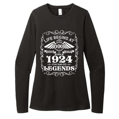 Life Begins At 100 Born In 1924 Year Of Legends Womens CVC Long Sleeve Shirt