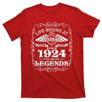 Life Begins At 100 Born In 1924 Year Of Legends T-Shirt