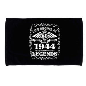 Life Begins At 80 Born In 1944 Year Of Legends Microfiber Hand Towel