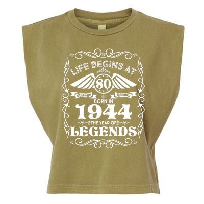 Life Begins At 80 Born In 1944 Year Of Legends Garment-Dyed Women's Muscle Tee