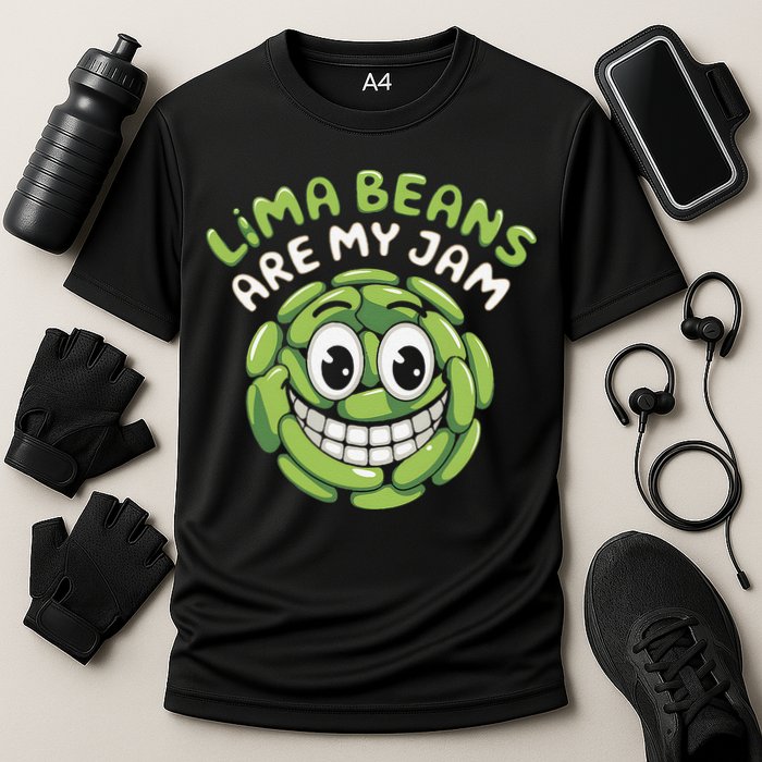 Lima Beans Are My Jam Food Lover Vegetable Vegetarian Vegan Cooling Performance Crew T-Shirt