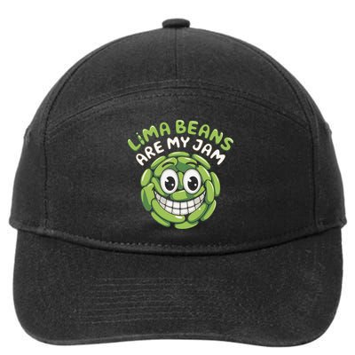Lima Beans Are My Jam Food Lover Vegetable Vegetarian Vegan 7-Panel Snapback Hat