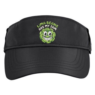 Lima Beans Are My Jam Food Lover Vegetable Vegetarian Vegan Adult Drive Performance Visor
