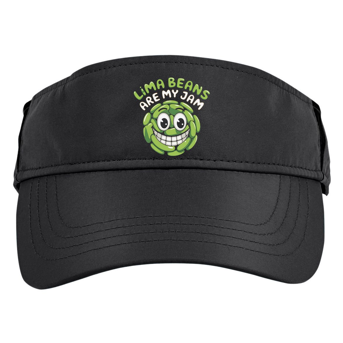 Lima Beans Are My Jam Food Lover Vegetable Vegetarian Vegan Adult Drive Performance Visor