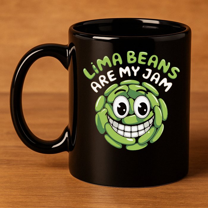 Lima Beans Are My Jam Food Lover Vegetable Vegetarian Vegan 11oz C Handle Ceramic Mug