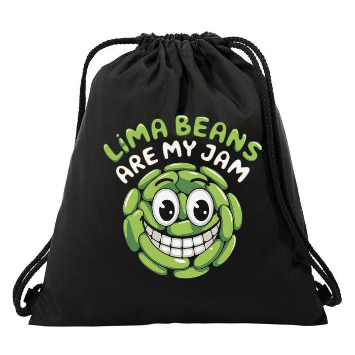 Lima Beans Are My Jam Food Lover Vegetable Vegetarian Vegan Drawstring Bag