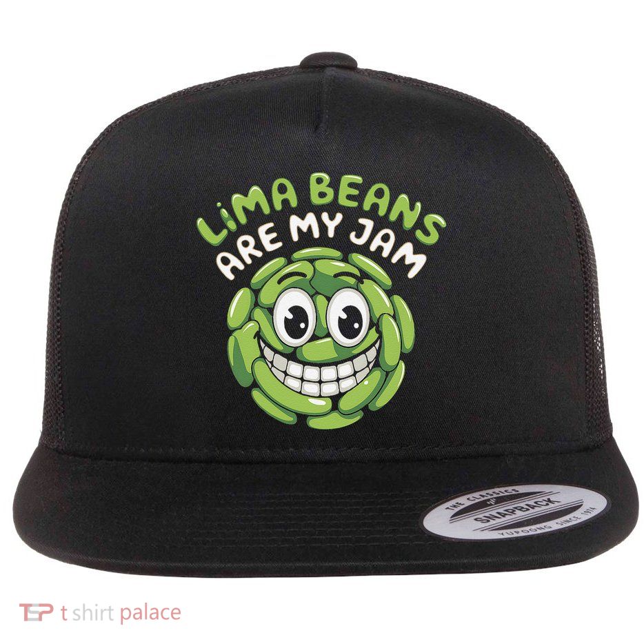 Lima Beans Are My Jam Food Lover Vegetable Vegetarian Vegan Flatbill Hat