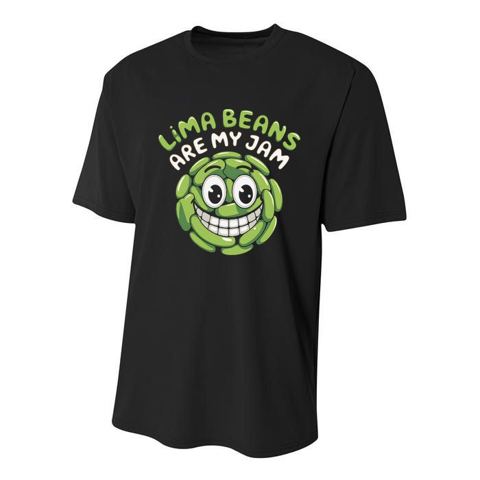 Lima Beans Are My Jam Food Lover Vegetable Vegetarian Vegan Youth Performance Sprint T-Shirt