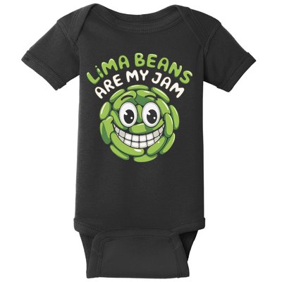 Lima Beans Are My Jam Food Lover Vegetable Vegetarian Vegan Baby Bodysuit