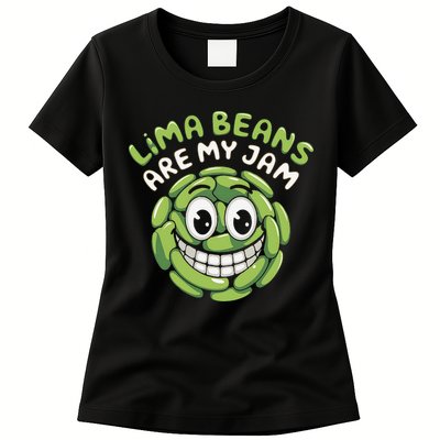 Lima Beans Are My Jam Food Lover Vegetable Vegetarian Vegan Womens T-Shirt
