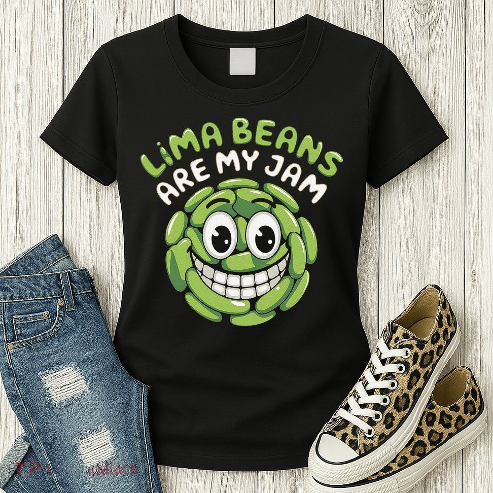 Lima Beans Are My Jam Food Lover Vegetable Vegetarian Vegan Womens T-Shirt