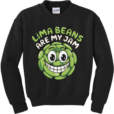 Lima Beans Are My Jam Food Lover Vegetable Vegetarian Vegan Kids Sweatshirt