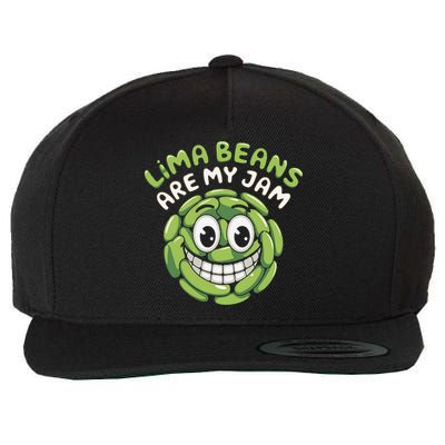 Lima Beans Are My Jam Food Lover Vegetable Vegetarian Vegan Wool Snapback Cap