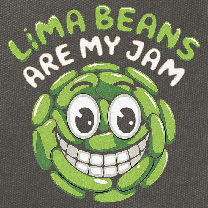 Lima Beans Are My Jam Food Lover Vegetable Vegetarian Vegan Cotton Canvas Backpack